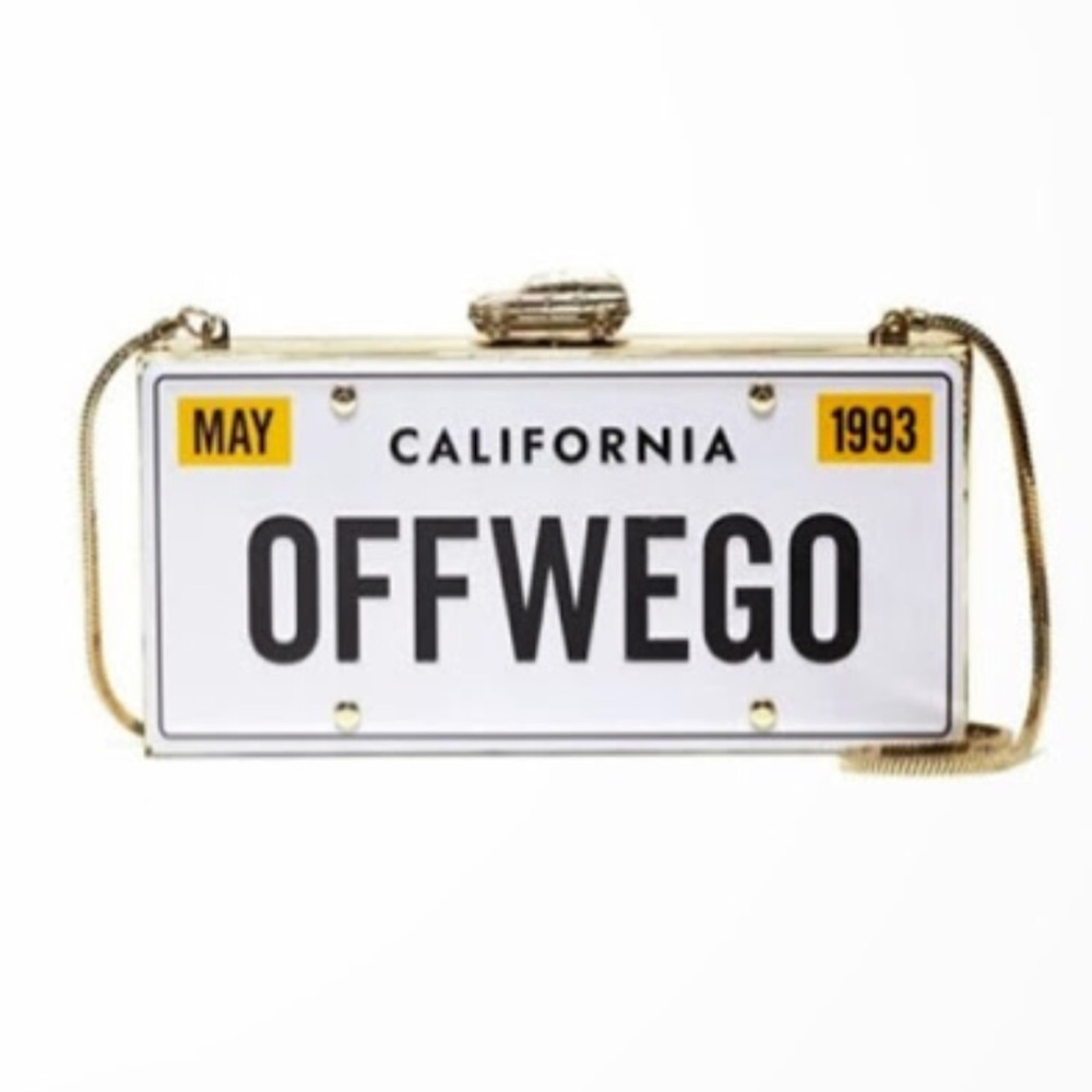 Kate Spade “OFFWEGO” Cali License Plate Clutch